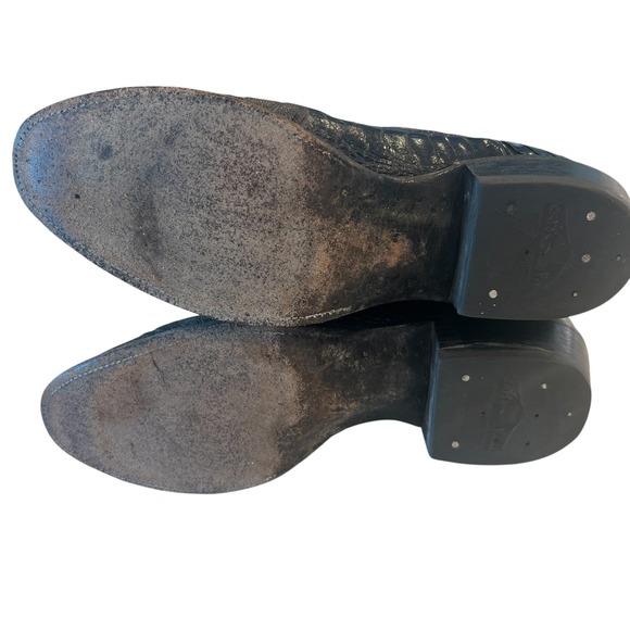 Lucchese 2000 Women's Size 9 Western Cowboy Boots Burgandy Black Leather - Picture 8 of 14